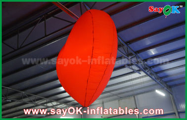 1.5m lãng mạn dẫn chiếu sáng trái tim màu đỏ ngoài trời inflatable trang trí cho đám cưới