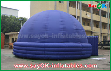 Màu xanh 7m DIA Inflatable Planetarium Dome Kiến trúc bền chiếu lều