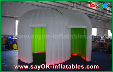 Màu xanh lá cây Background Inflatable Photo Booth Bao vây đôi - Boong Photo Booth Tent