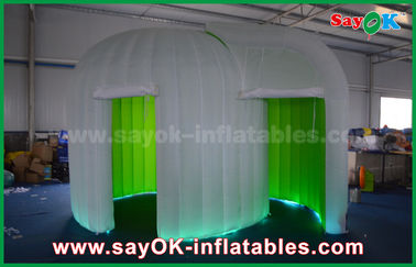 Màu xanh lá cây Background Inflatable Photo Booth Bao vây đôi - Boong Photo Booth Tent