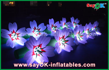 5m trắng dài mặt đất nylon vải dẫn hoa chuỗi inflatable ánh sáng trang trí
