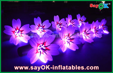 5m trắng dài mặt đất nylon vải dẫn hoa chuỗi inflatable ánh sáng trang trí