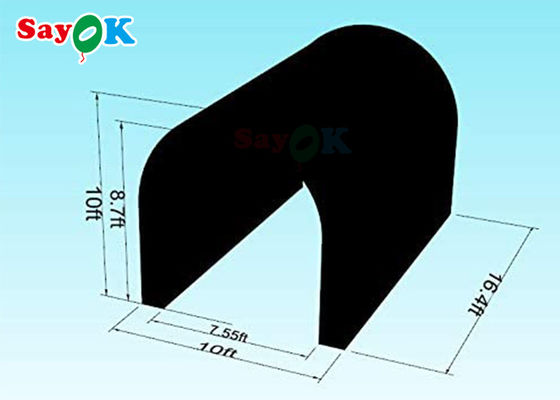 Trại đường hầm bơm hơi màu đen đa chức năng cho các hoạt động triển lãm