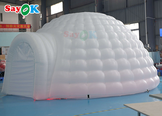 Lều Igloo bơm đầy màu trắng tinh khiết LED Lều Igloo bơm đầy mái vòm tròn Cho các sự kiện tiệc disco