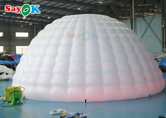 Lều Igloo bơm đầy màu trắng tinh khiết LED Lều Igloo bơm đầy mái vòm tròn Cho các sự kiện tiệc disco