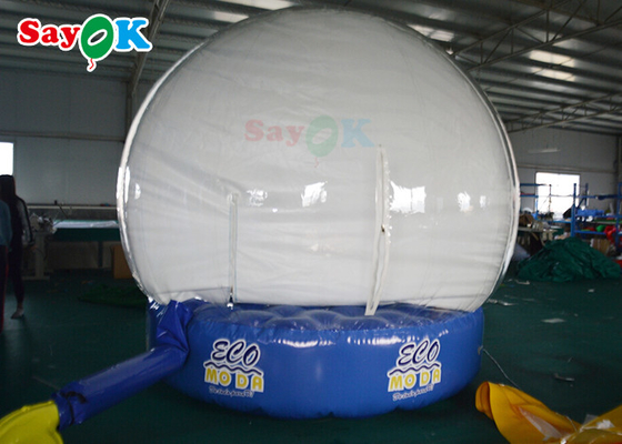 3m PVC Clear Dome Lều bong bóng bơm hơi Chủ đề Giáng sinh Người tuyết cho quảng cáo sự kiện