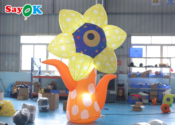 3m Inflatable Sunflower để trang trí tiệc cưới cho bữa tiệc điên rồ cuối tuần