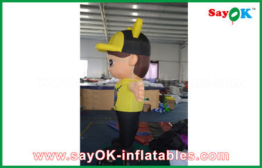 Oxford vải inflatable nhân vật hoạt hình màu vàng cậu bé trẻ em cho quảng cáo
