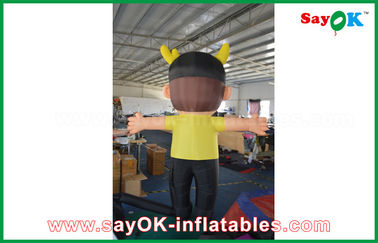 Oxford vải inflatable nhân vật hoạt hình màu vàng cậu bé trẻ em cho quảng cáo