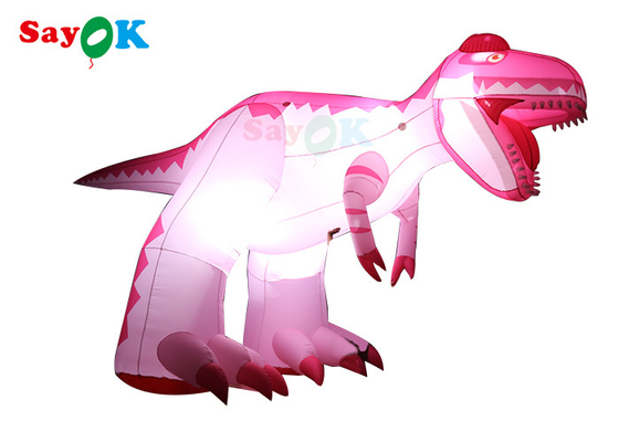 Màu hồng 4m nhân vật hoạt hình bơm lên quảng cáo khủng long chống ẩm bong bóng động vật bơm lên