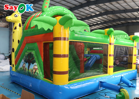 0,5mm PVC Inflatable Bounce Slide Jumping House Chất chống cháy