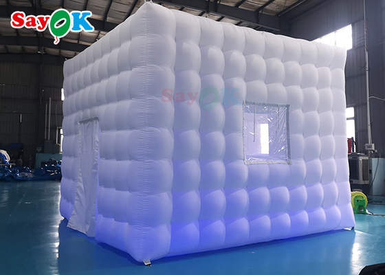 Custom Trại bơm hơi LED Oxford Trại bơm hơi cube Quảng trường Trung tâm tiệc tùng Marquee cho triển lãm