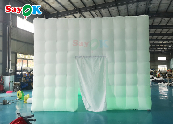 Custom Trại bơm hơi LED Oxford Trại bơm hơi cube Quảng trường Trung tâm tiệc tùng Marquee cho triển lãm