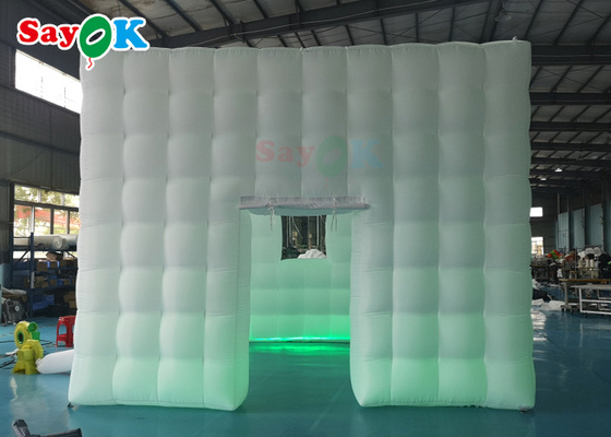 LED Oxford Inflatable Cube Tent Square Party Center Marquee For Exhibition
