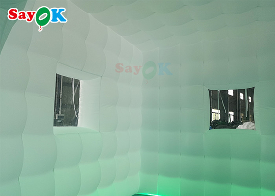 Custom Trại bơm hơi LED Oxford Trại bơm hơi cube Quảng trường Trung tâm tiệc tùng Marquee cho triển lãm