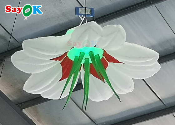 Tùy chỉnh hoa bơm hơi khổng lồ treo đám cưới trang trí hoa LED