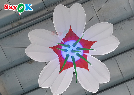 Tùy chỉnh hoa bơm hơi khổng lồ treo đám cưới trang trí hoa LED