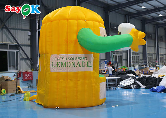 Trại sân cỏ bơm lên Stand ngoài trời Trại bơm lên Lemonade Booth với máy thổi không khí cho quảng cáo