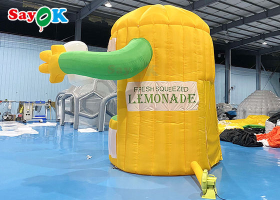 Trại sân cỏ bơm lên Stand ngoài trời Trại bơm lên Lemonade Booth với máy thổi không khí cho quảng cáo