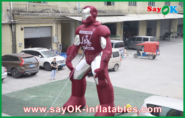 Durable Inflatable Iron Man / Spider Man nhân vật hoạt hình anh hùng cho sự kiện