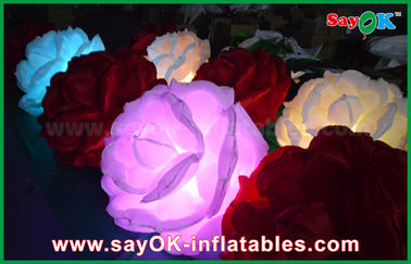 LED chiếu sáng Inflatable chiếu sáng trang trí DIA Rose Flower với CE / UL Blower