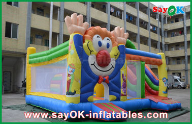 0.55mm PVC chú hề inflatable thư bị trả lại loại nhảy Happy Bouncer Castle cho trẻ em