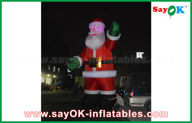 Người đàn ông cao bơm hơi Bơm hơi Inflatable Air Dancer Trang trí lễ hội Ông già Noel Màu đỏ cho sự kiện