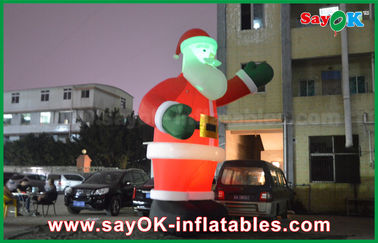 Người đàn ông cao bơm hơi Bơm hơi Inflatable Air Dancer Trang trí lễ hội Ông già Noel Màu đỏ cho sự kiện