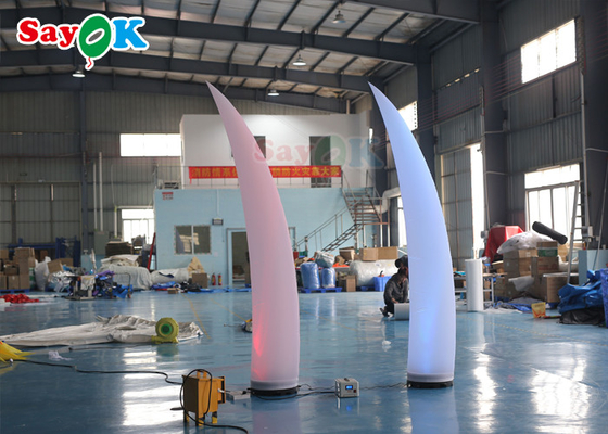 Trang trí chiếu sáng bơm hơi ROHS Hình nón lưỡi liềm 3m