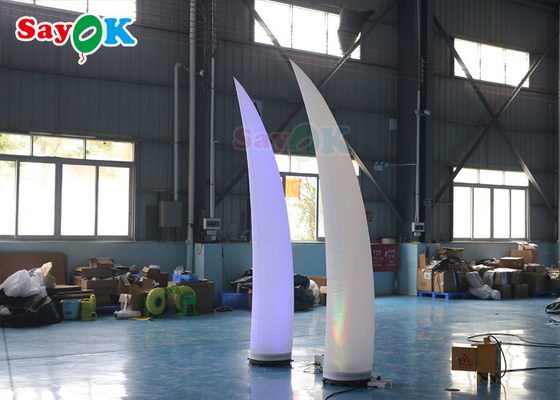 Trang trí chiếu sáng bơm hơi ROHS Hình nón lưỡi liềm 3m
