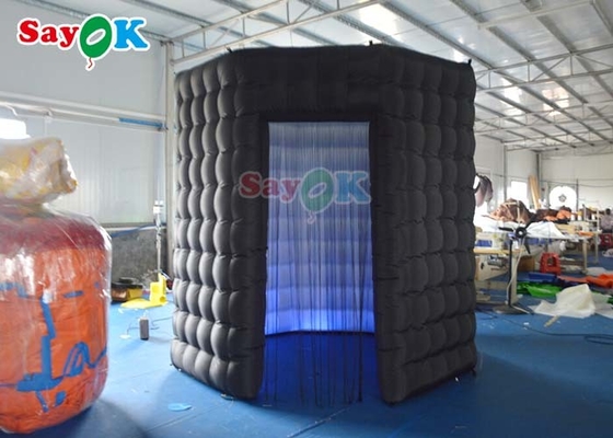 Black PVC tráng Blow Up Photo Booth 360 Photo Booth Enclosure