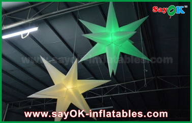 1.5m DIA Treo Lên Celling Sao Inflatable Bóng Với Ánh Sáng LED Thay Đổi Màu Sắc
