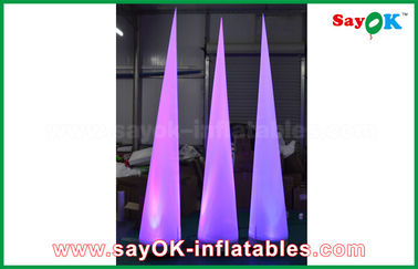 2.5m Nylon Inflatable LED Cone với ánh sáng LED CE / UL Blower chiếu sáng trang trí