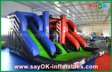 Màu xanh Và Đỏ Inflatable Lớn Bouncer Slider Lâu Đài Trẻ Em Palying Đồ Chơi Cho Trẻ Em