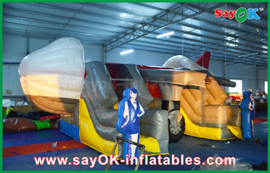 Ngoài trời AirPlane Shape Inflatable Bounce Slider Với CE / UL Blower Để chơi