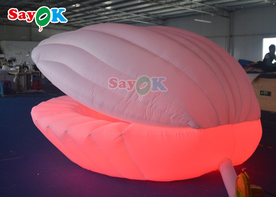 4m Giant LED Inflatable Stage Shell Vải Oxford Inflatable Led Seashell For Party