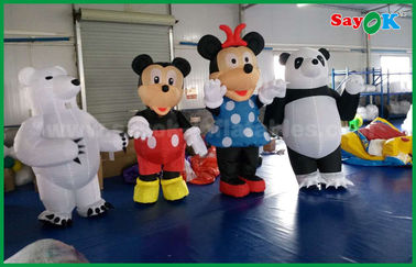 Tùy chỉnh nhân vật hoạt hình Inflatable Panda / Chuột hình cho công viên giải trí