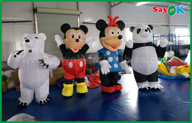 Tùy chỉnh nhân vật hoạt hình Inflatable Panda / Chuột hình cho công viên giải trí
