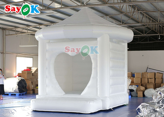 Wedding Inflatable Bounce White Jumping Castle Chất chống cháy