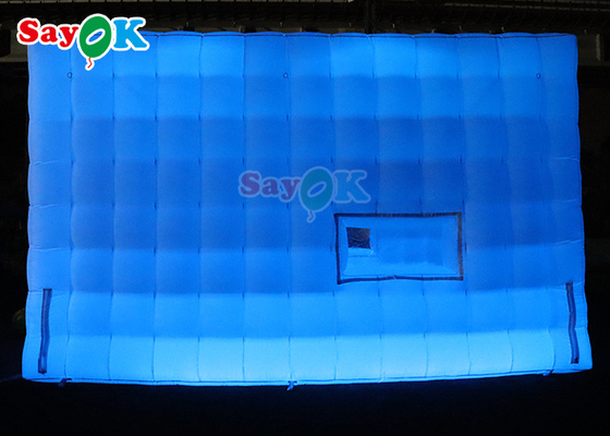 Custom Portable Black Inflatable Cube Tent Nightclub Party Bar Tent With Led Lighting Trại sân cỏ bơm