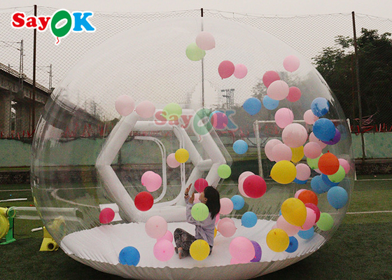 Bữa tiệc dành cho trẻ em Clear Igloo Dome Lều bong bóng bơm hơi cho thuê Nhà bong bóng bơm hơi pha lê