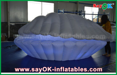 Trắng Nylon Vải Inflatable chiếu sáng trang trí LED Shell cho quảng cáo