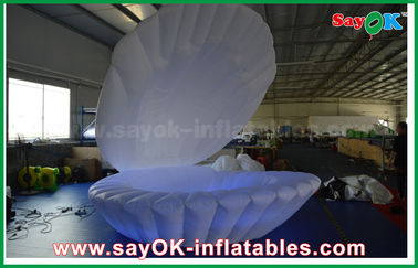 Trắng Nylon Vải Inflatable chiếu sáng trang trí LED Shell cho quảng cáo