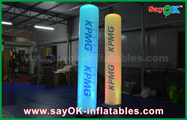Quảng cáo 2.5m Chiều cao chiếu sáng Cột trụ Inflatable Cột In Logo