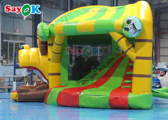 Lion Inflatable Bounce House Với Cầu trượt Lâu đài Bouncer khô