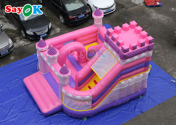 Pink Princess Inflatable Castle Slide Girls Chơi Nhà Bounce Bơm hơi cho Công viên Giải trí