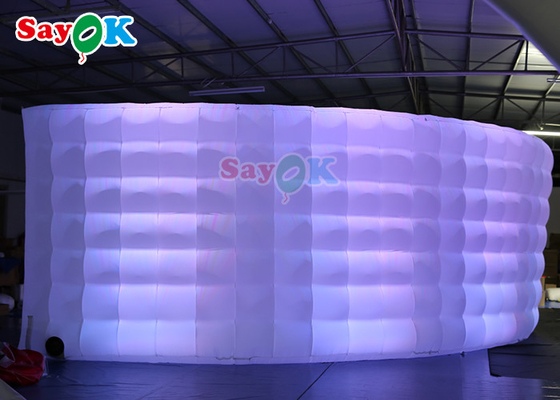 Curve Wall Multi Color Inflatable Backdrop Wall With LED Strips Photo Booth Bức tường bán hàng