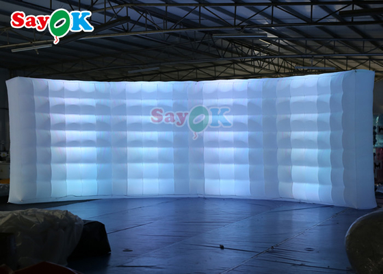 Curve Wall Multi Color Inflatable Backdrop Wall With LED Strips Photo Booth Bức tường bán hàng