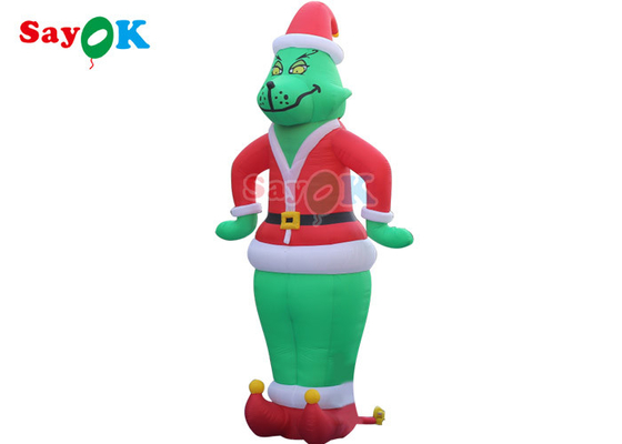 Thiết kế sân bơi bơm OEM Nhân vật phim hoạt hình bơm lên Blow Up Grinch Oxford Model