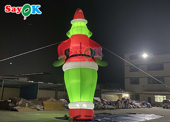 Nhân vật hoạt hình bơm hơi tùy chỉnh Inflable Grinch Balloon Santa Christmas để trang trí